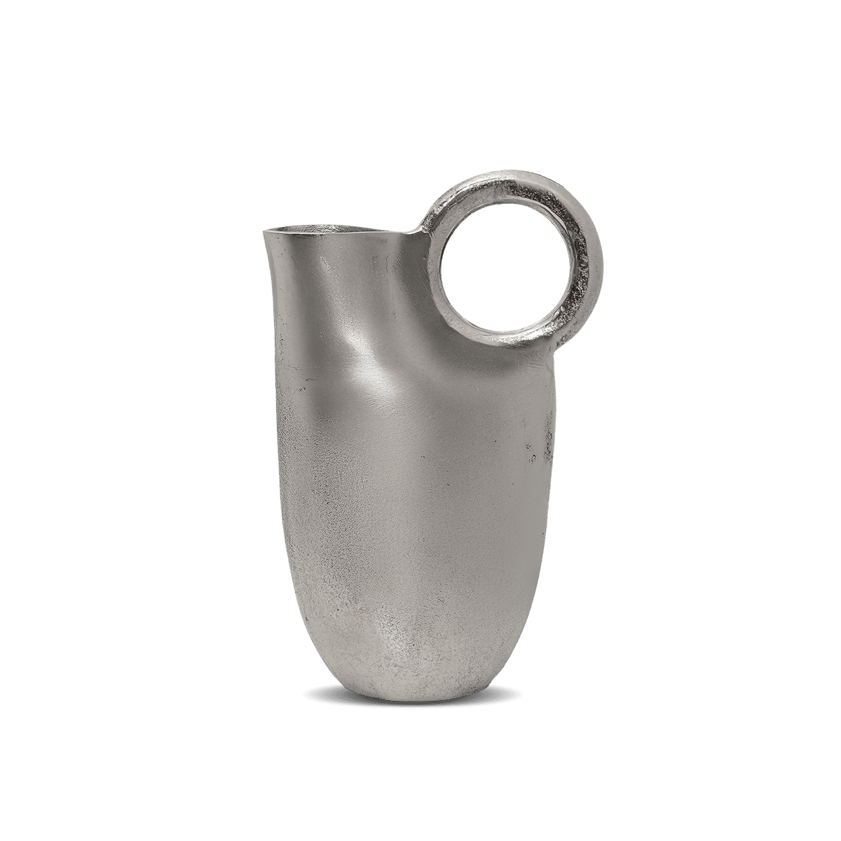 Ring Jug Vase (Small) - Raw Silver