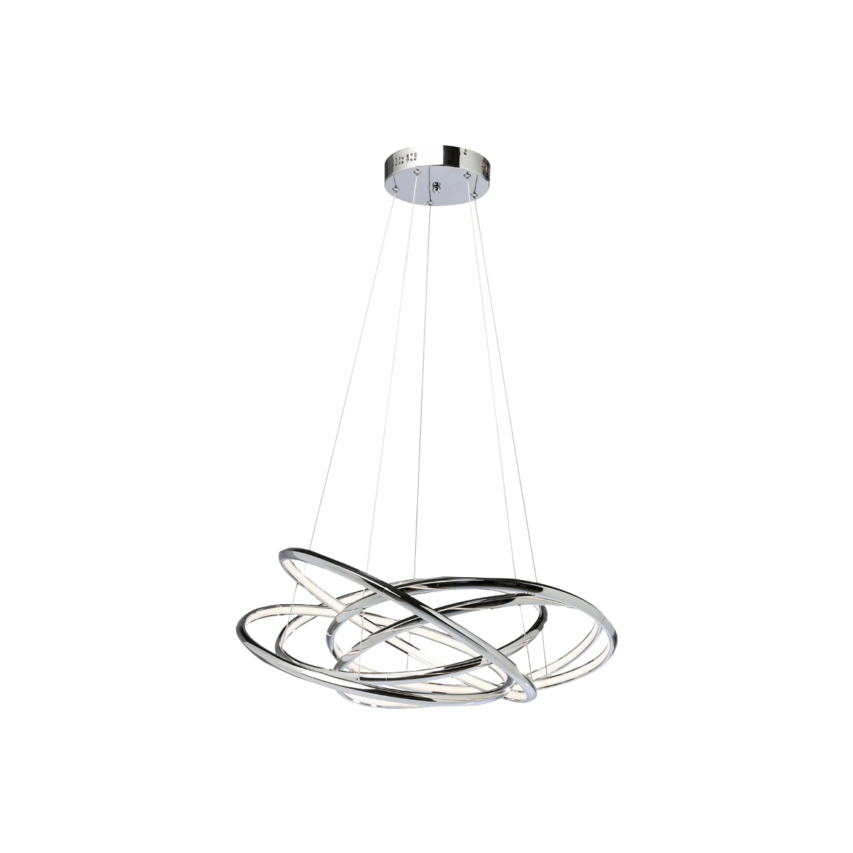 Saturn Led Pendant Lamp, Chrome Big