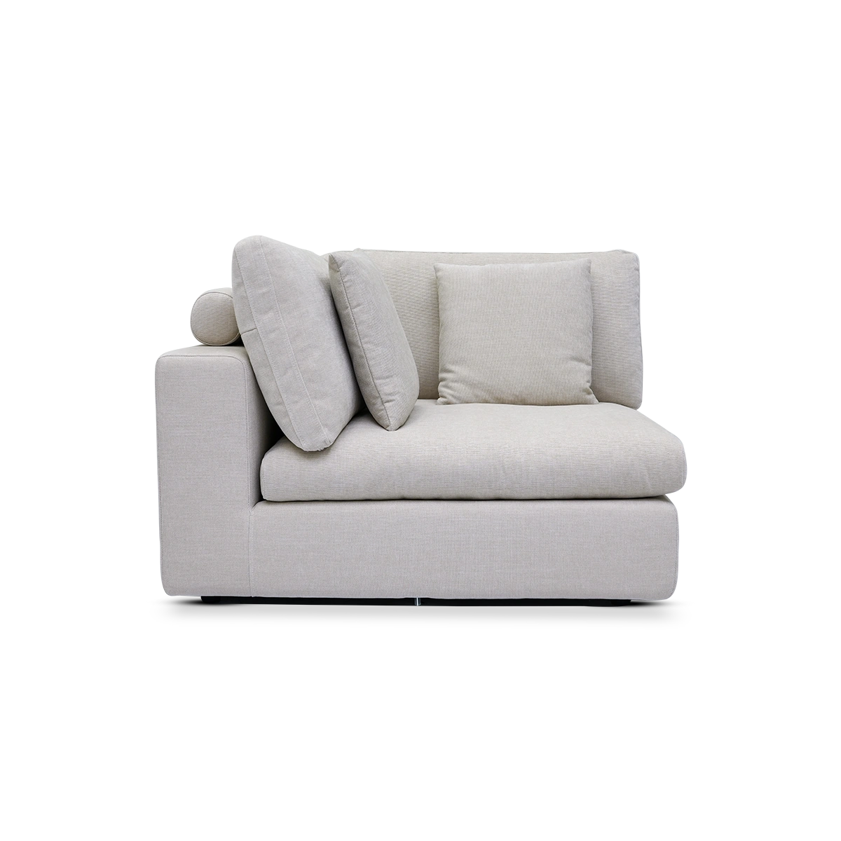 Blanco Corner Sofa Part (Left/Right Arm) – Cream | Foam & Feather Down