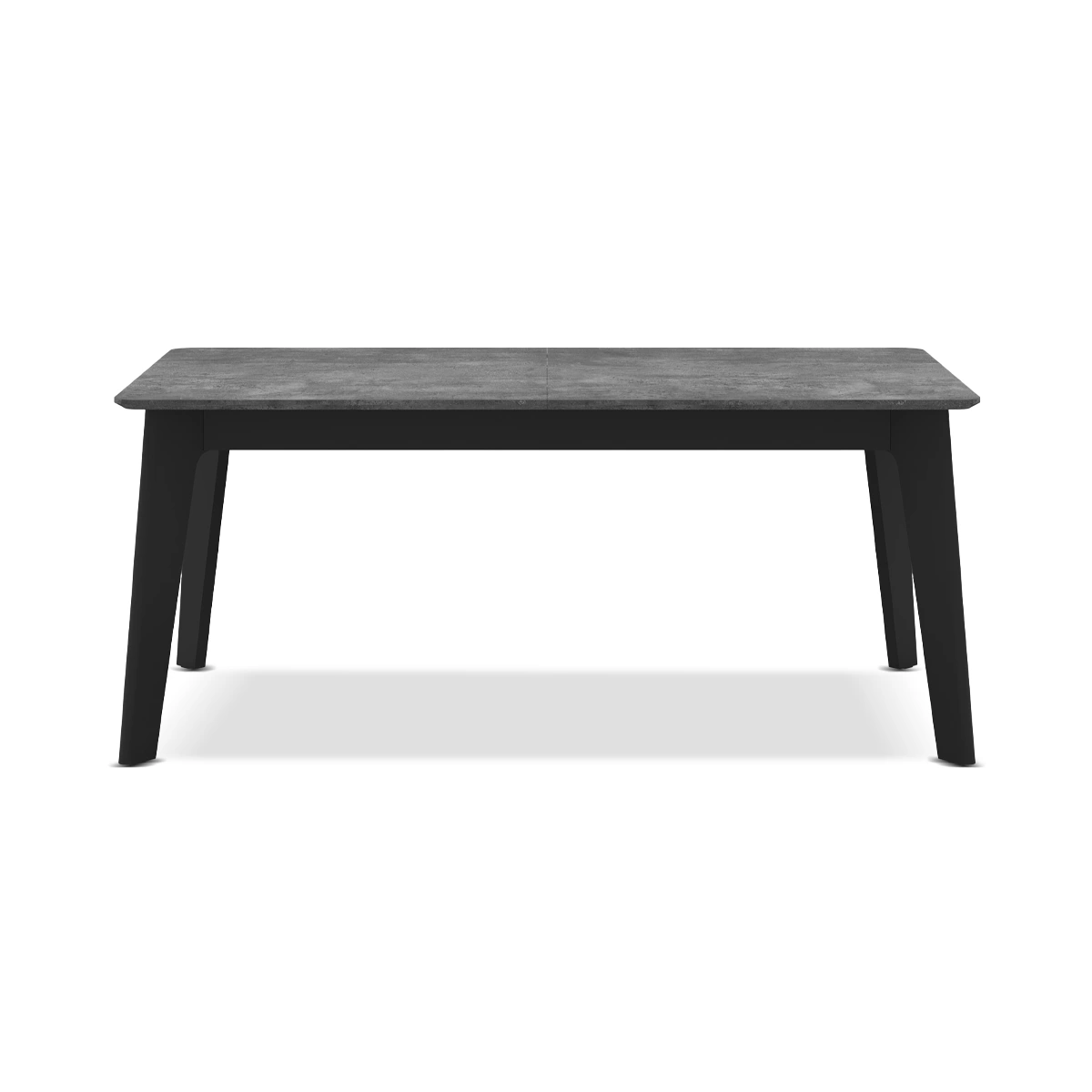 Shadow Pure Black Concrete-Look Dining Table MDF Extendable 180–240cm