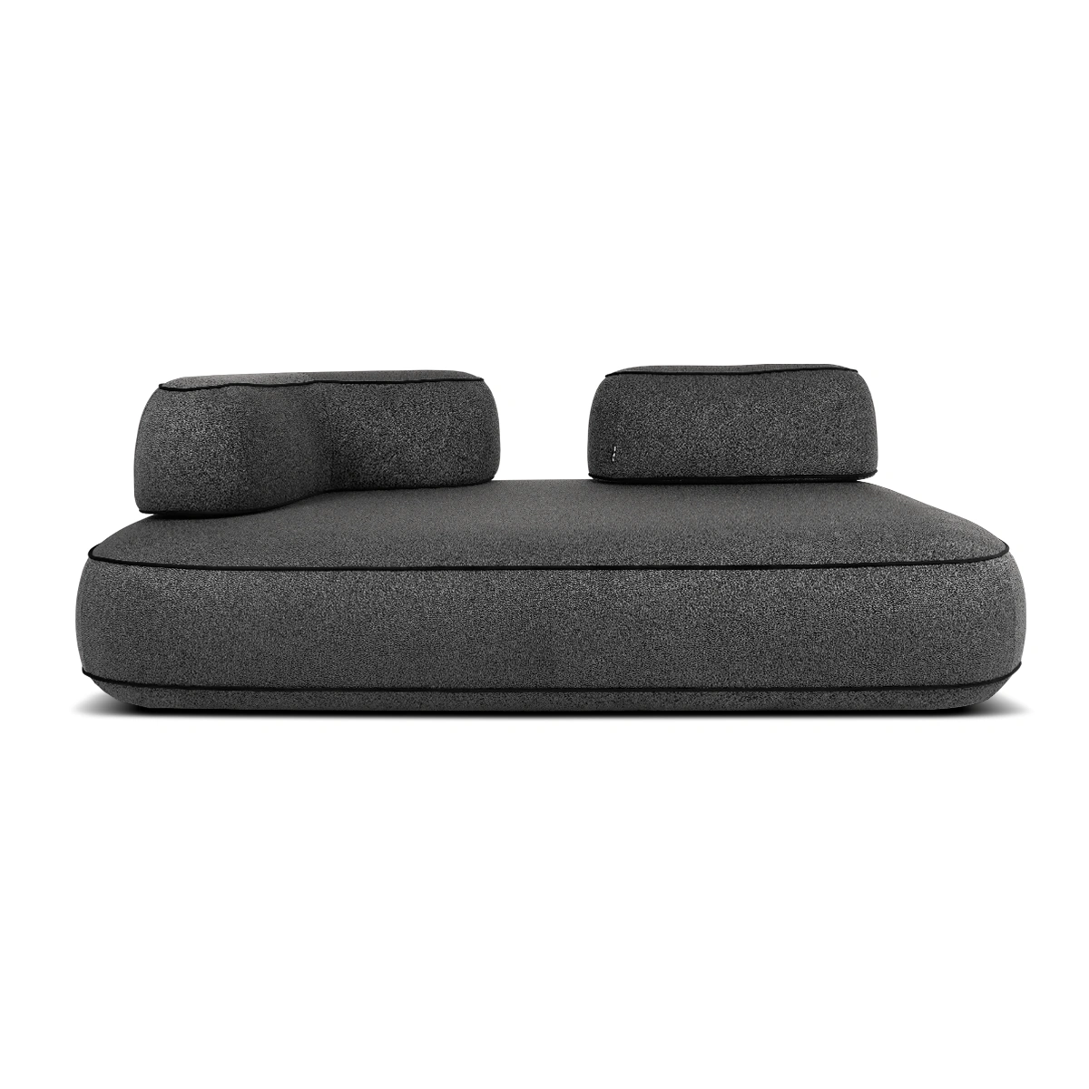 Skew Parallelogram Sofa – Black | Modern Angular Design & Deep Foam