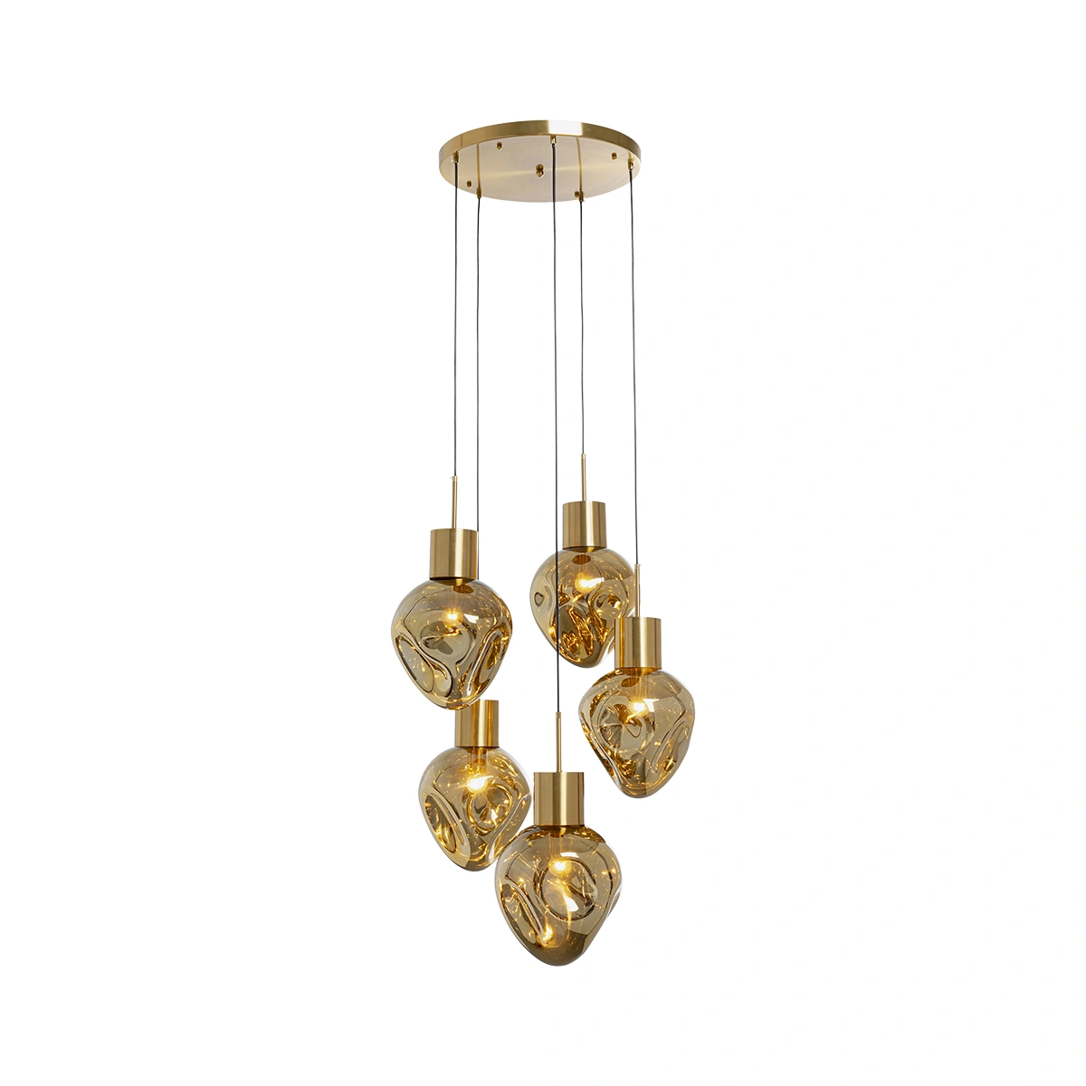 Supernova Cinque Pendant Lamp - Golden
