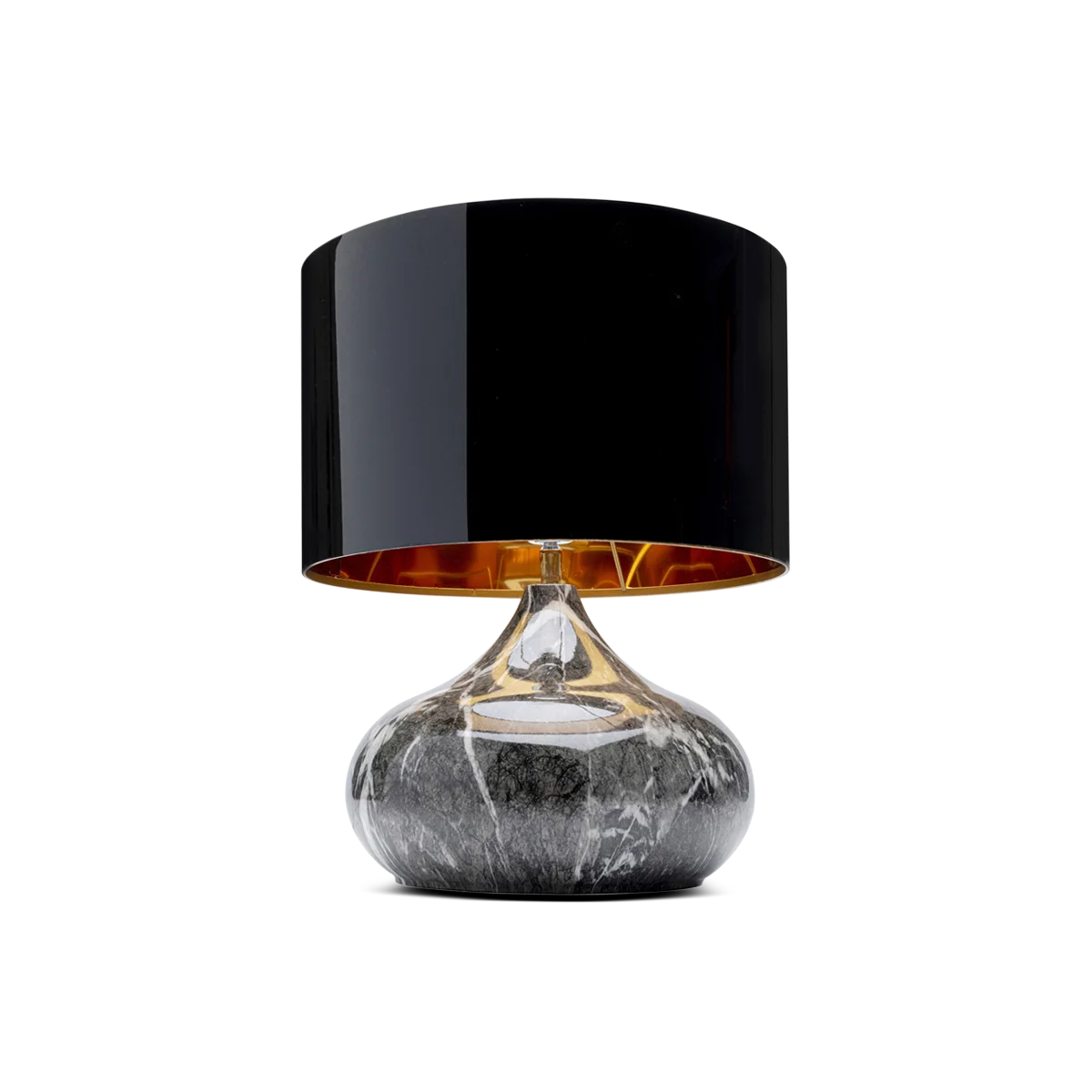 Mamo Deluxe Grey Steel Table Lamp, 38cm