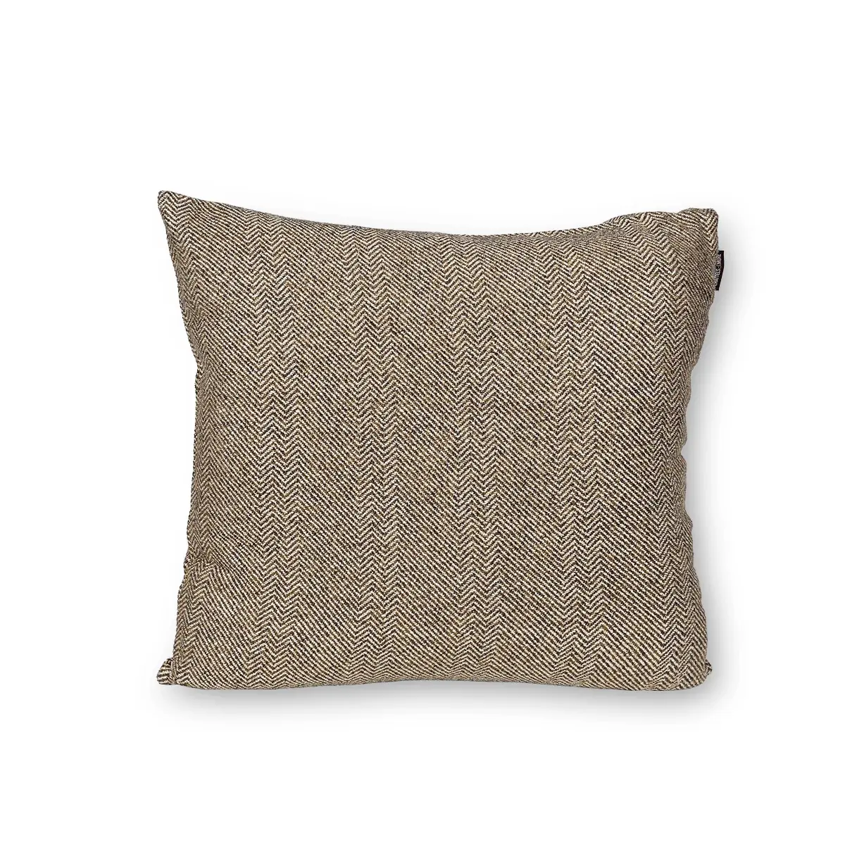 Medium Brown Viscose Polyester Cotton Square Cushion