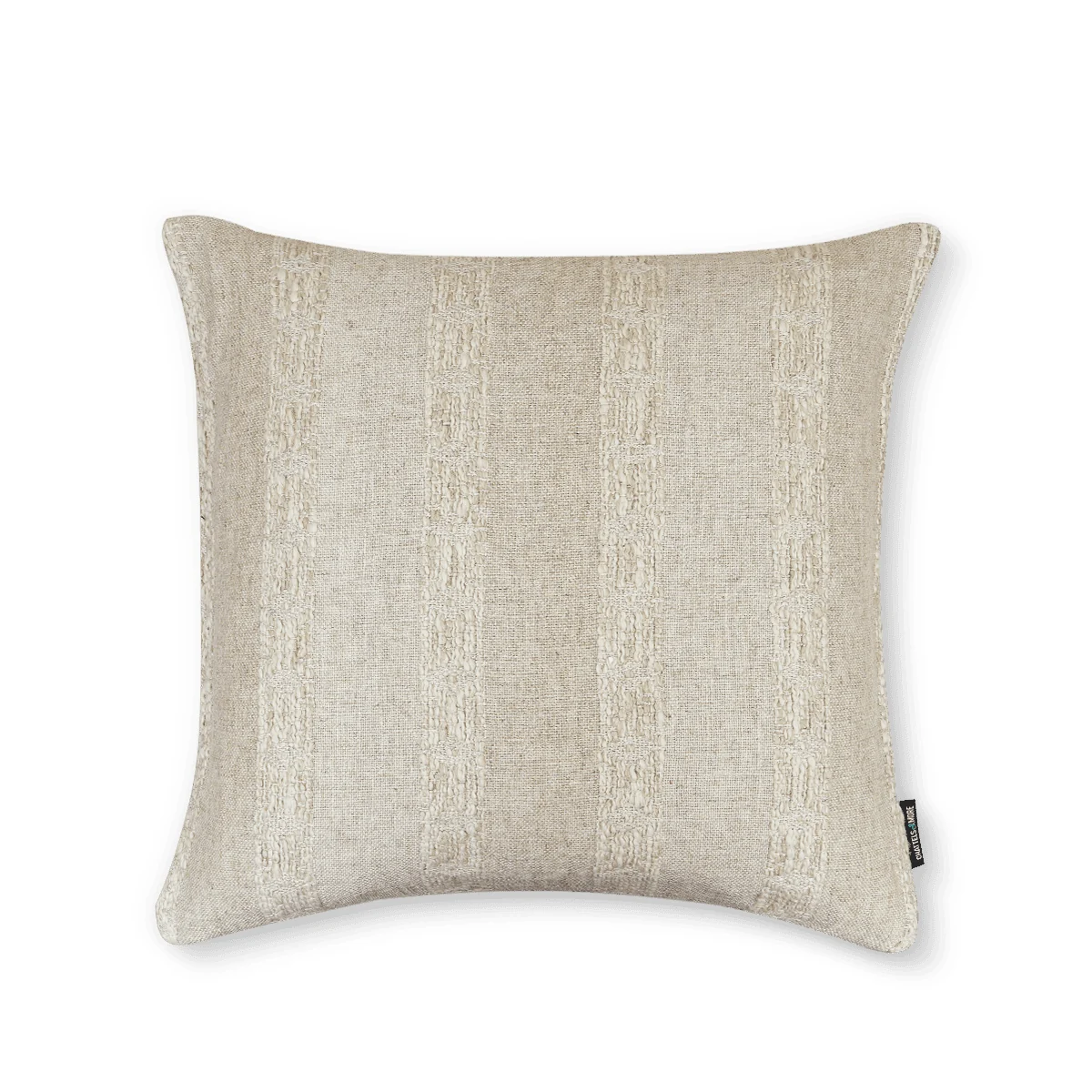 Off White Dove Square Cushion in Cotton/Linen/Viscose Blend, Medium Size