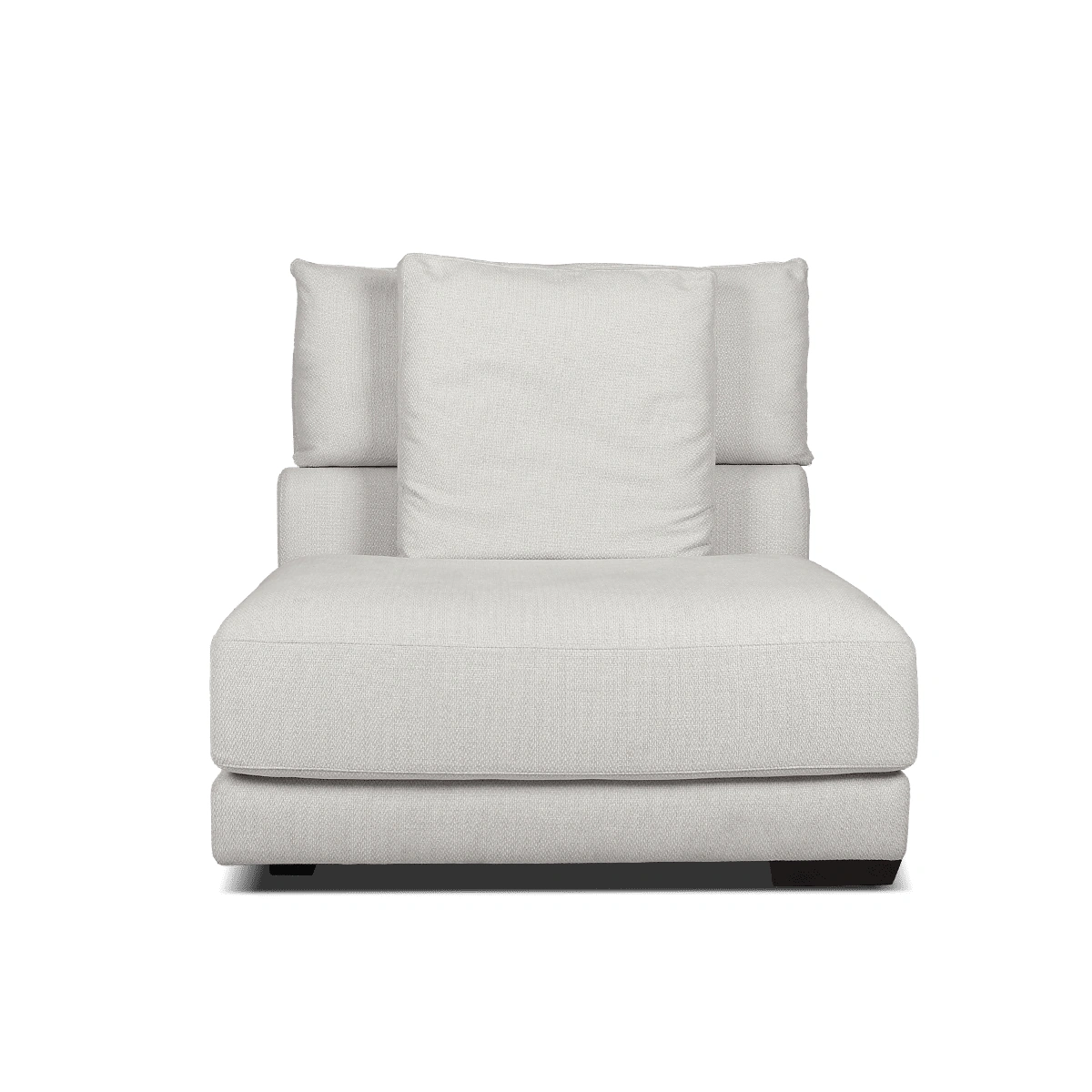 Samoa 1-Seater Sofa Without Armrest – Off-White | Wood Frame