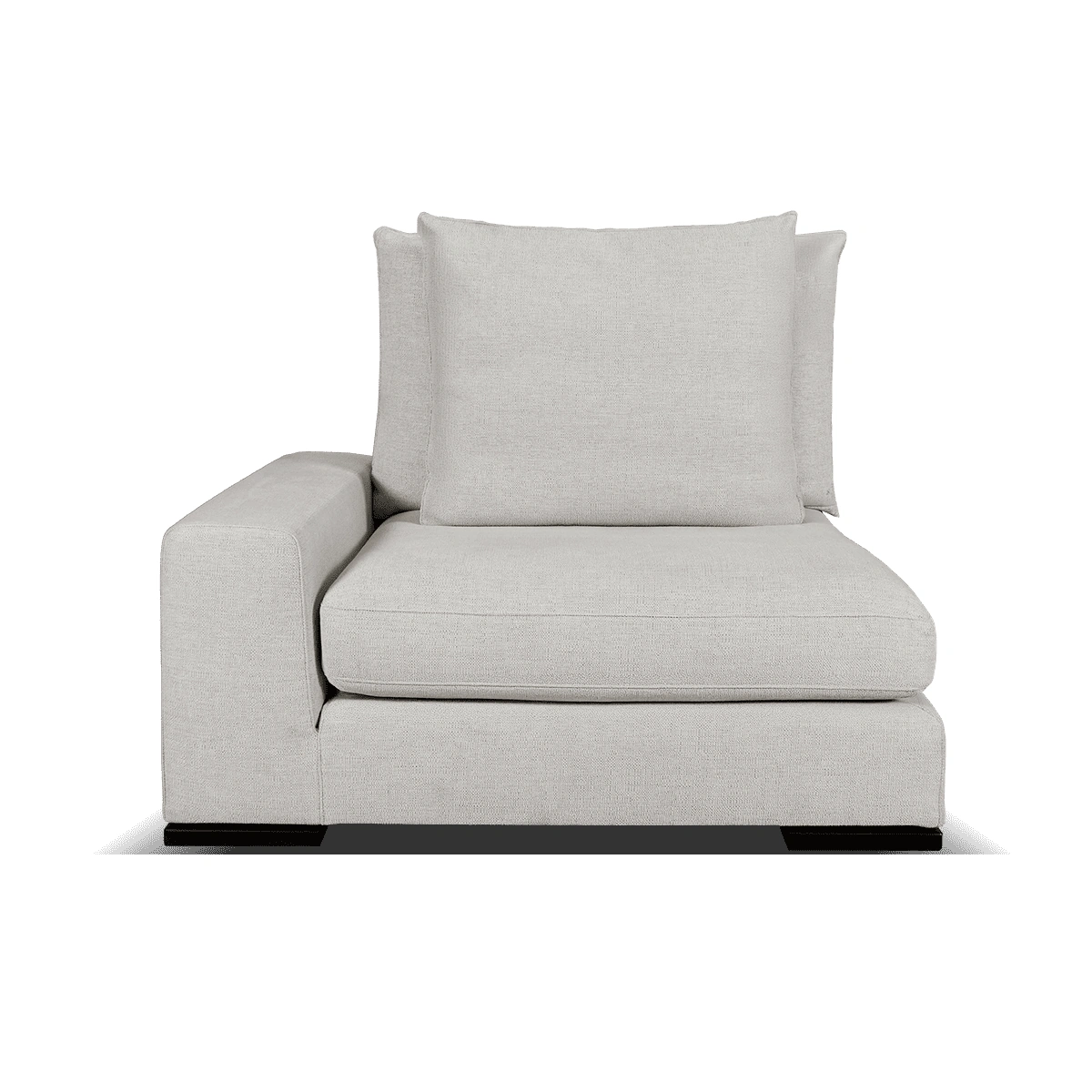 Beige Amaral Fabric Avant 1.5 Sofa with Left Arm