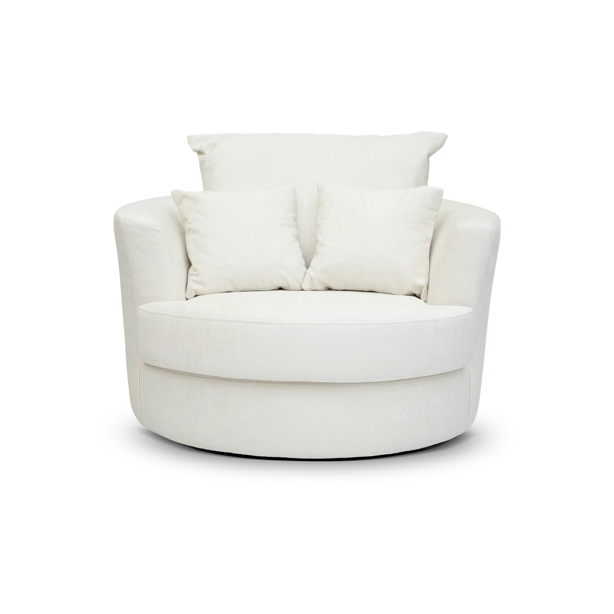 Joy Armchair in White Polyester - Nature Size