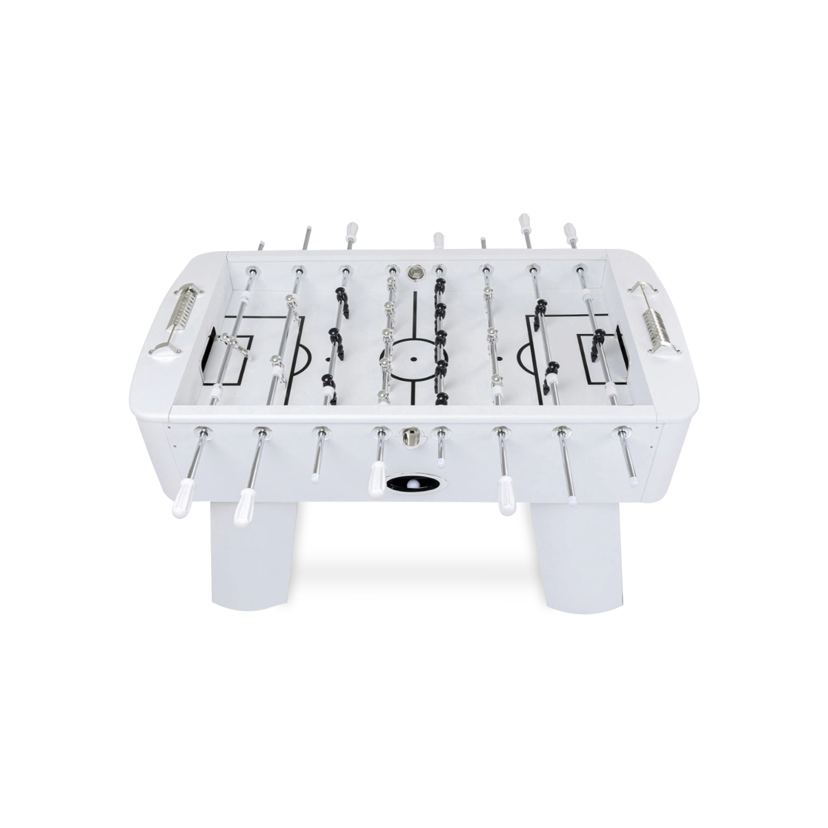 White Steel Chromed Foosball Soccer Table, 125X145X90 cm