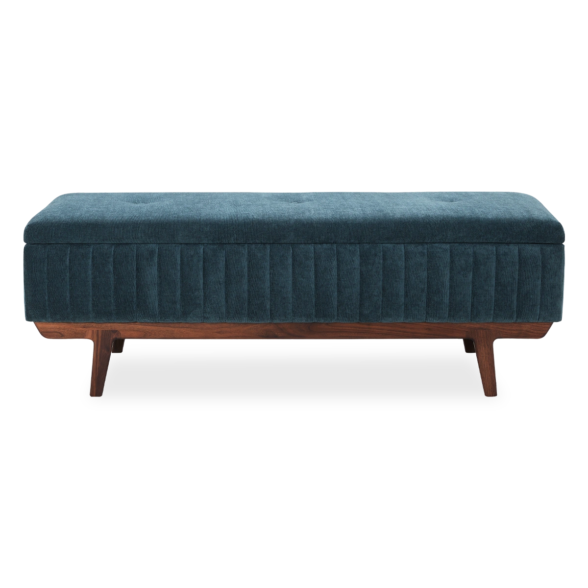 Alaska Upholst Bench With Storage - Blue