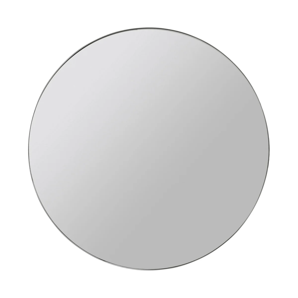 Curvy Chrome-look Mirror in Steel, Ø60 cm
