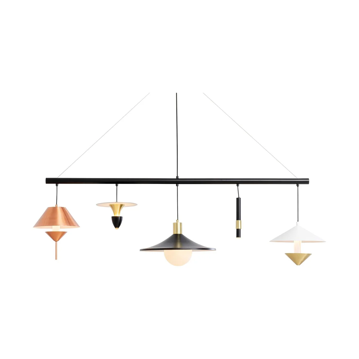 Cappelli Pendant Lamp, 155cm, Multicolor, Steel Powder-Coated