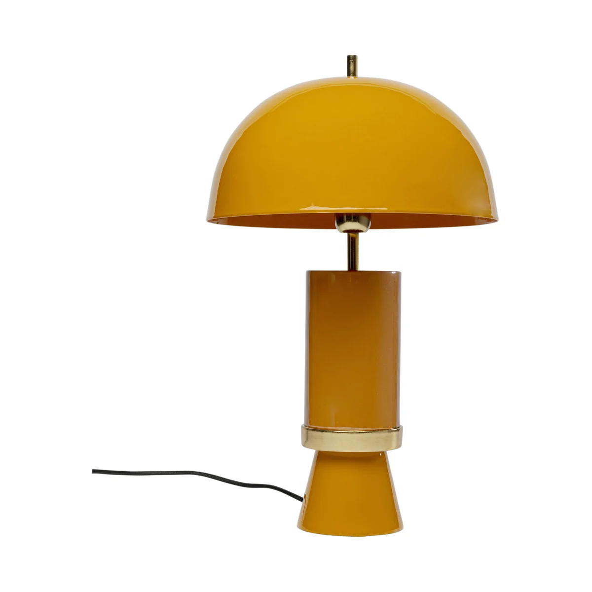 Josy Geometric Table Lamp in Yellow Enameled Steel