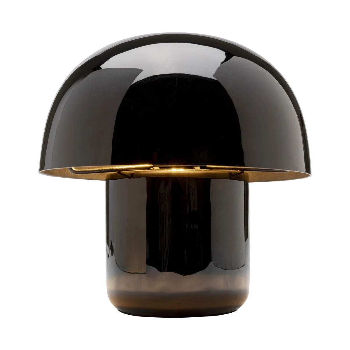 Mushroom Table Lamp in Black Steel, Compact Size 20x20x20 cm