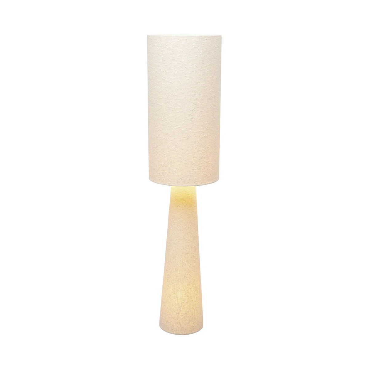 Marleen Beige Bouclé and Linen Floor Lamp, 130 x 30 x 30 cm