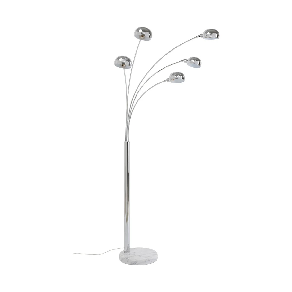 Five Fingers Lounge Floor Lamp in Chrome Grey Steel