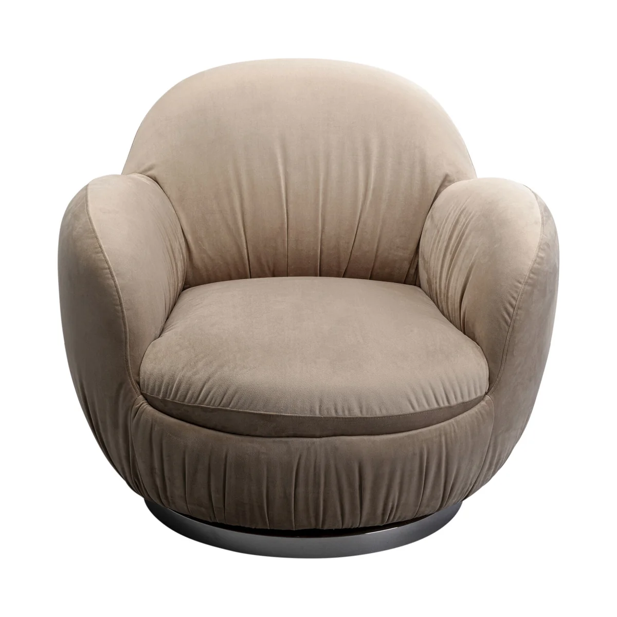 Nube Swivel Armchair in Grey Durable Polyester