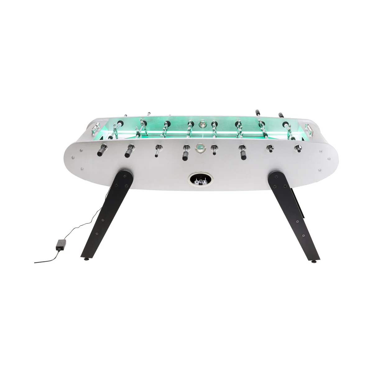 Space Silver Foosball Table - Steel Chromed Frame with Laminate Surface