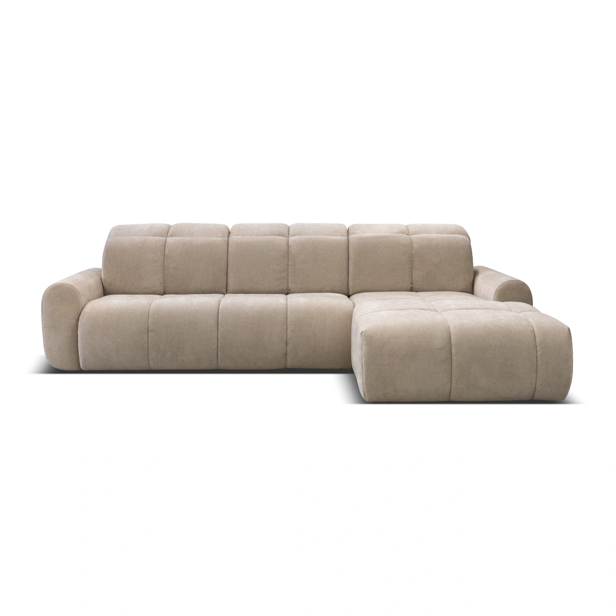 Bullet Corner Sofa with Sleeping Right – Brown | Fabric Upholstery, Built-In Sleeping Feature & Right-Facing Corner Layout for Flexible Home Use