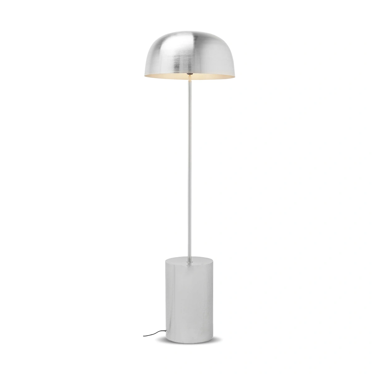 Floor Lamp Loungy – Silver | Metal Floor Lamp, Minimal Silhouette & Modern Ambient Lighting Design