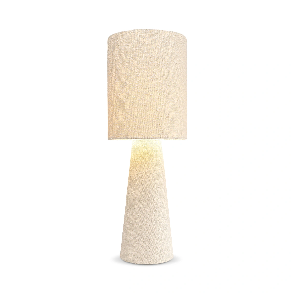 Table Lamp Marleen – Beige | Bouclé Fabric Shade, Soft Ambient Lighting & Elegant Table Lamp Accent