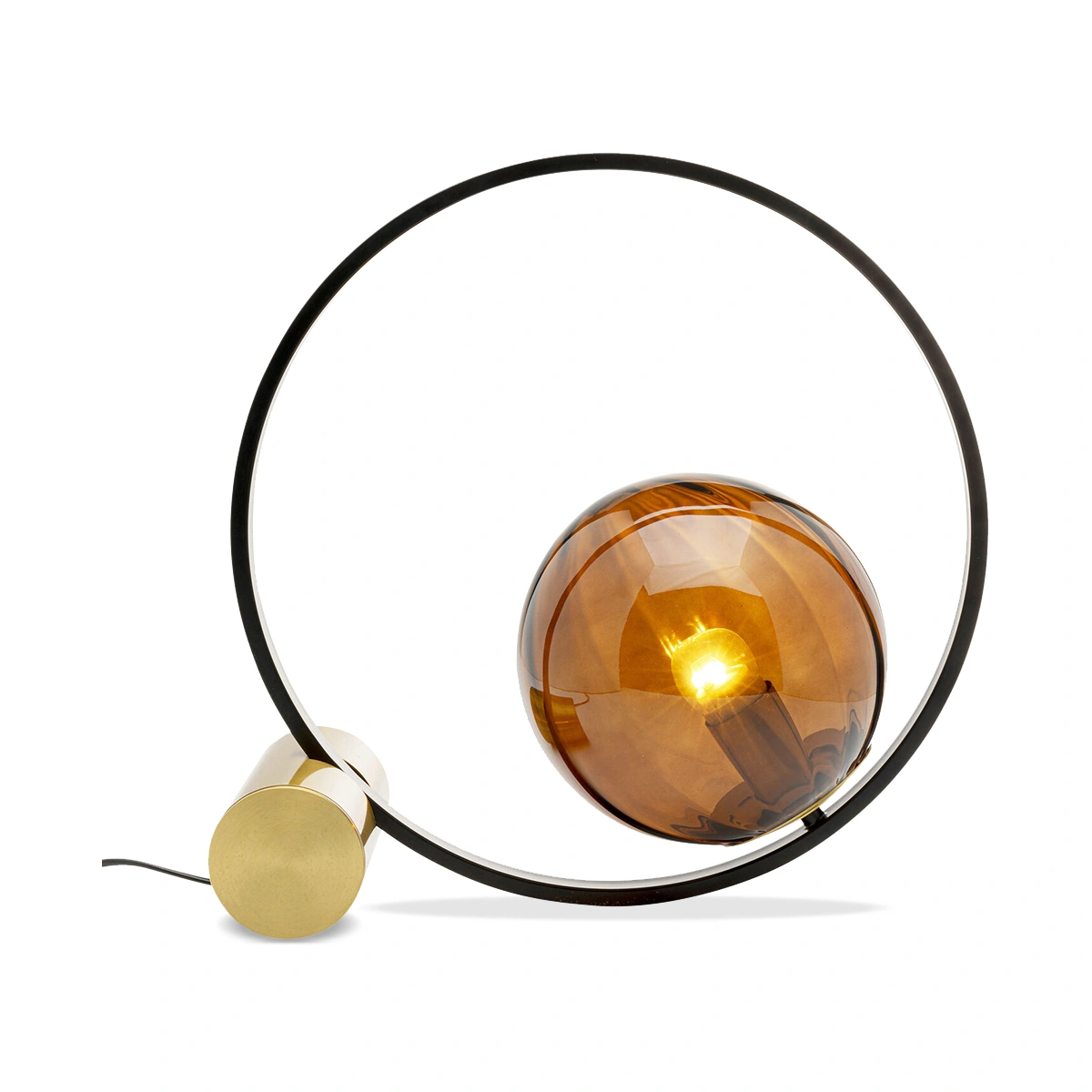 Table Lamp Balance Circle – Black | Metal Frame Construction, Minimal Sculptural Design & Contemporary Table Lighting