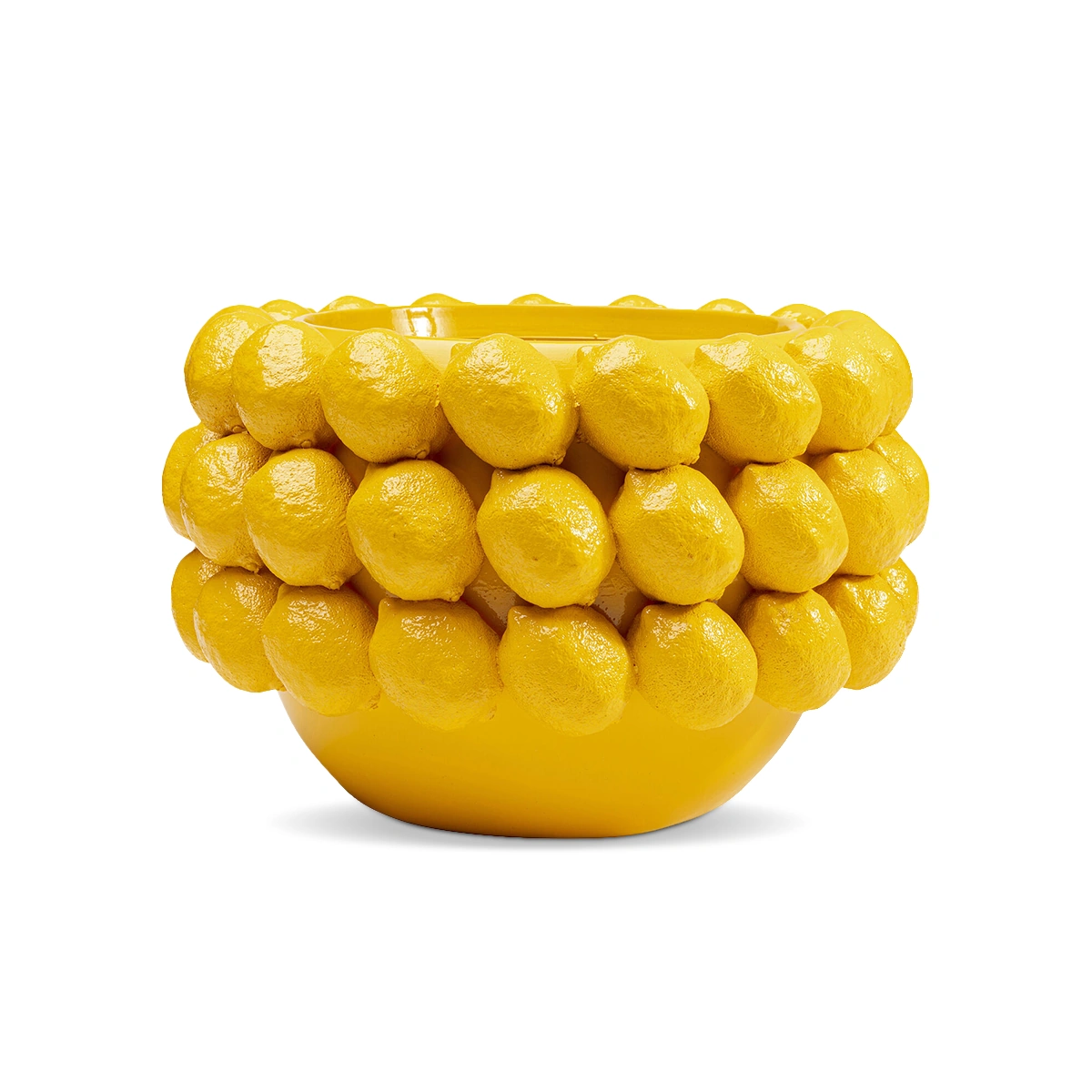 Deco Planter Lemon Juice – Yellow | Ceramic Decorative Planter, Playful Color & Interior Accent Styling
