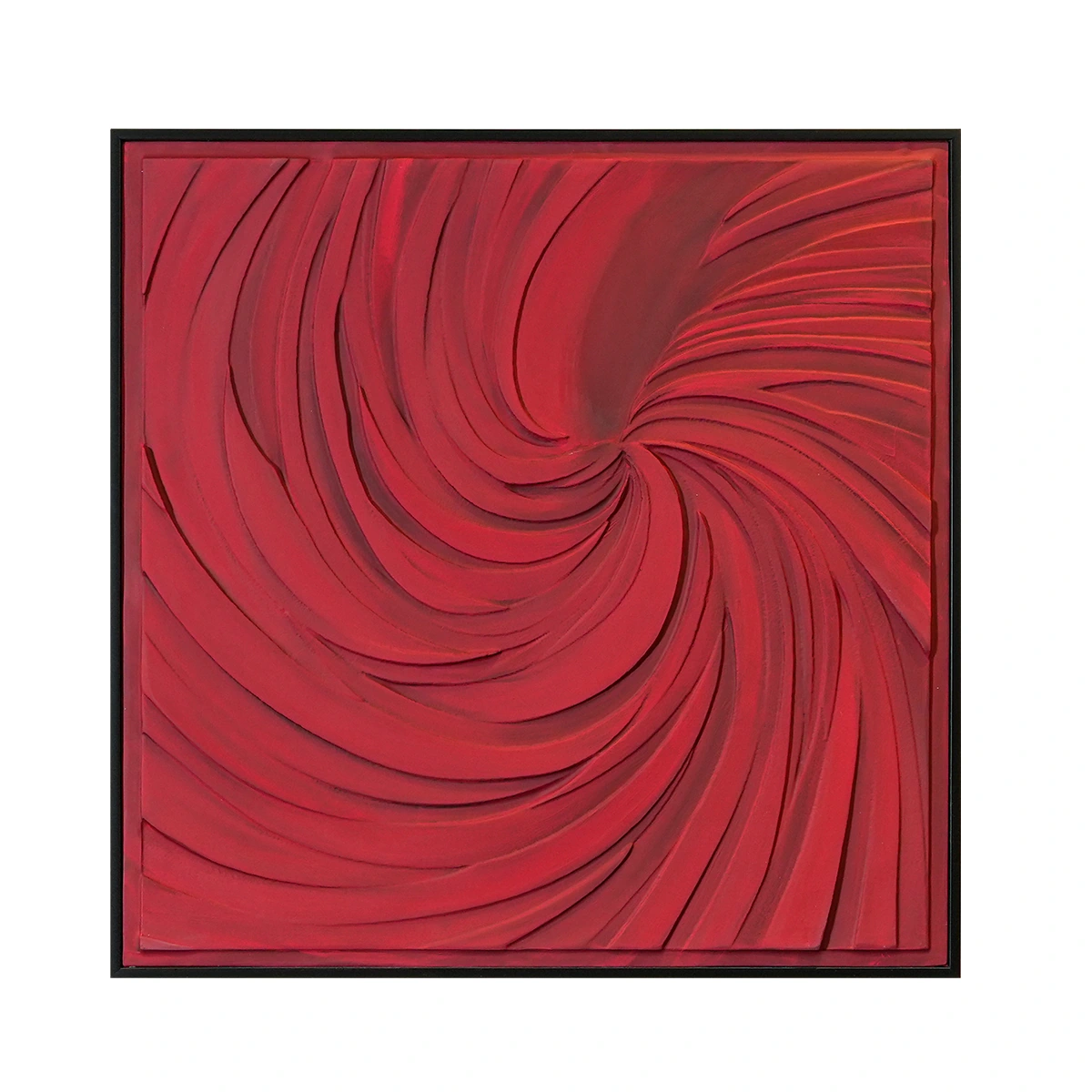 Celeste 3D Framed Wall Art – Dark Red | Hand Painted Dimensional Canvas Artwork with Rich Tone and Modern Depth