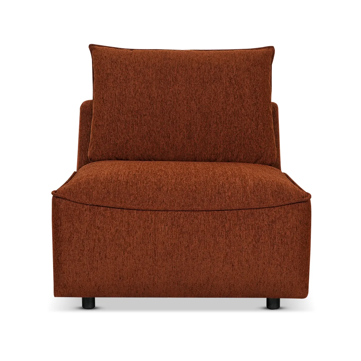 Samone 1.5 Seater Sofa – Rust | Fabric Upholstery, Compact Lounge Form & Contemporary Seating