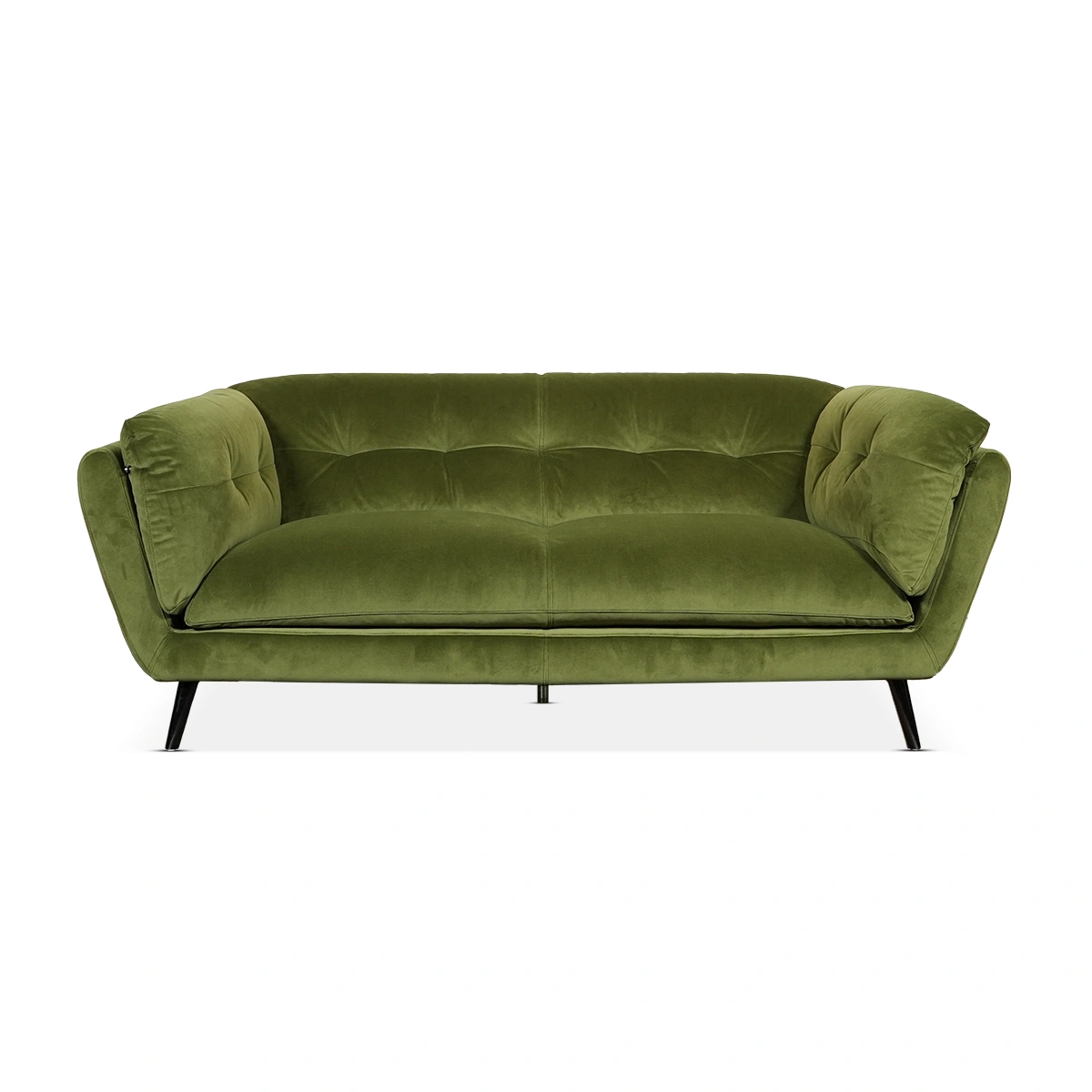 Osvaldo 2 Seater Sofa – Olive | Fabric Upholstery, Supportive Cushions & Contemporary Compact Seating