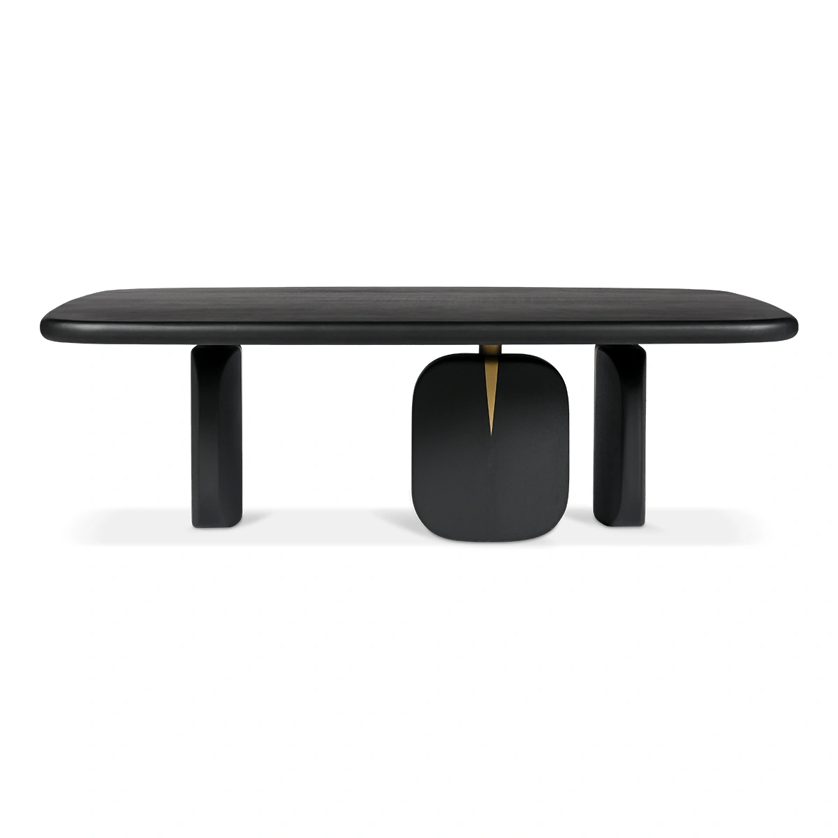 Eclips Coffee Table – Black | Solid Wood Construction, Bold Modern Form & Contemporary Living Room Centerpiece