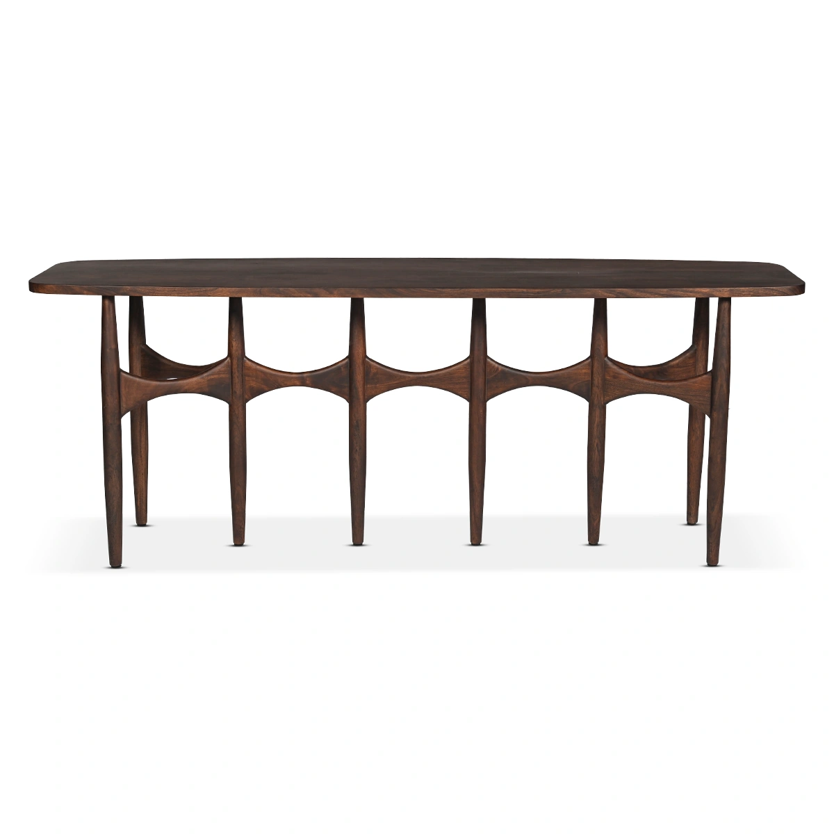 Arka Console Table – Natural | Solid Wood Construction, Anti-Scratch Surface & Contemporary Entryway Styling