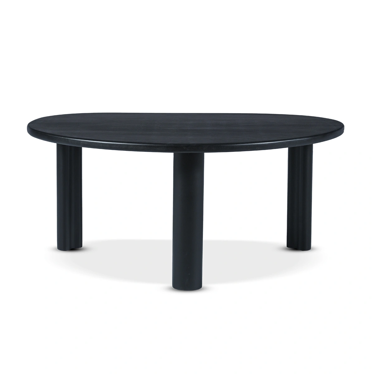 Tinto Side Table – Black | Oval Solid Wood Construction, Modern Form & Contemporary Accent Styling