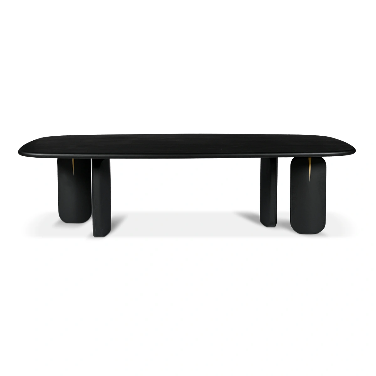 Eclips Dining Table – Black | Solid Wood Construction, Bold Modern Form & Contemporary Dining Room Statement