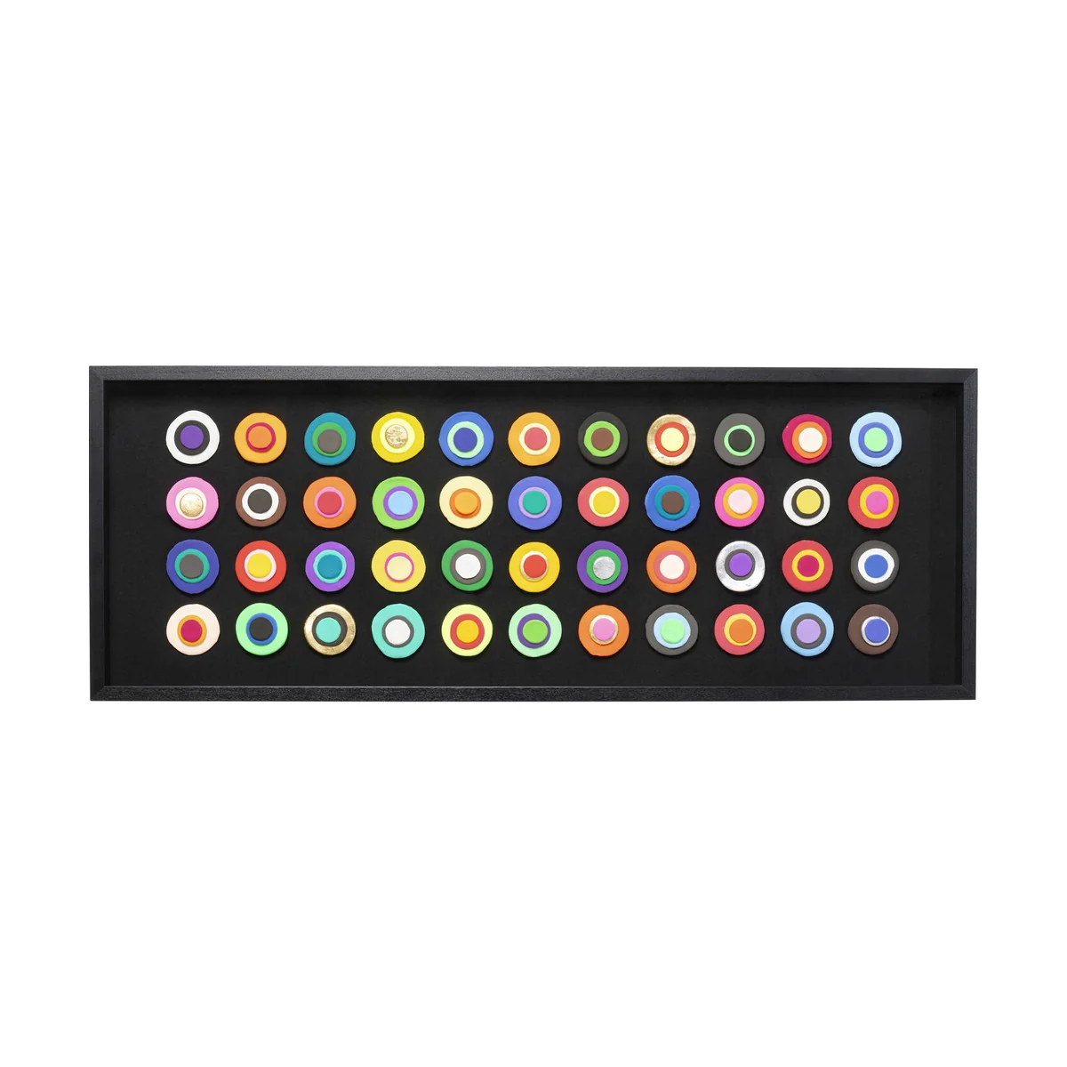 Swab Multicolored Object Picture on Black Canvas