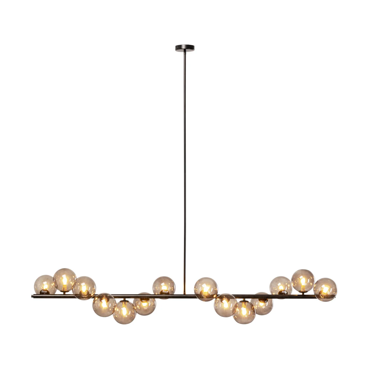 Scala Balls Pendant Lamp in Black Glass, 150 cm