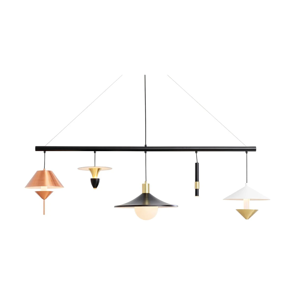 Cappelli Pendant Lamp, 155cm, Multicolor, Steel Powder-Coated