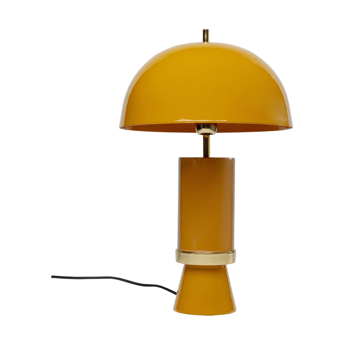 Josy Geometric Table Lamp in Yellow Enameled Steel