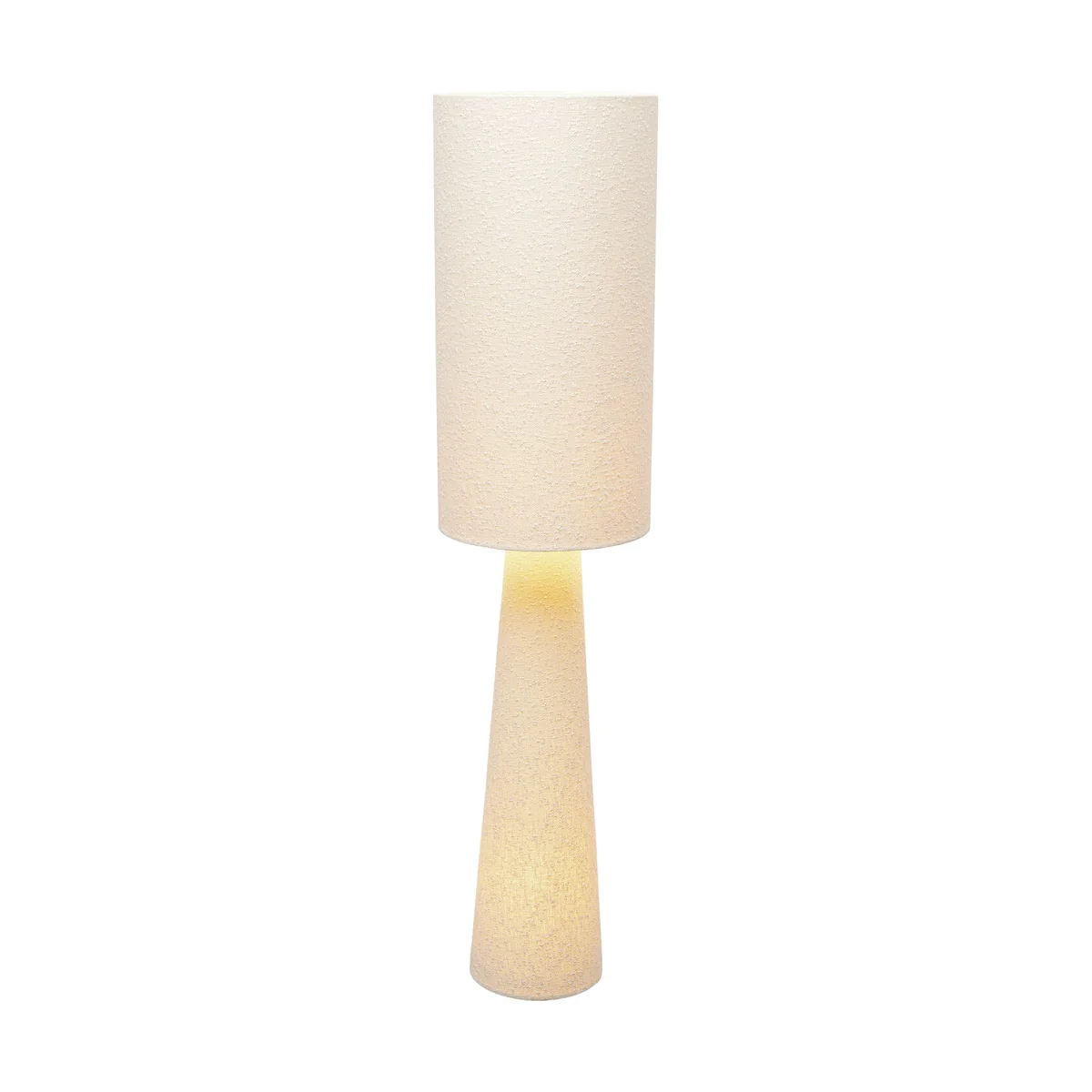 Marleen Beige Bouclé and Linen Floor Lamp, 130 x 30 x 30 cm