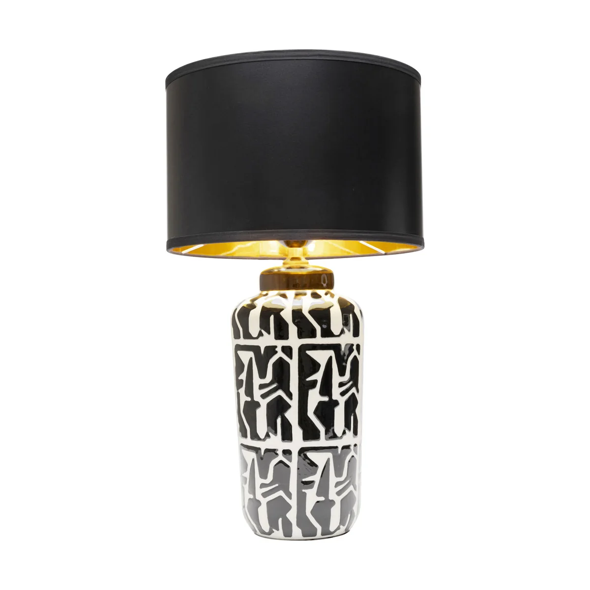 Artistico Black Polystyrene Table Lamp with Polyester Shade