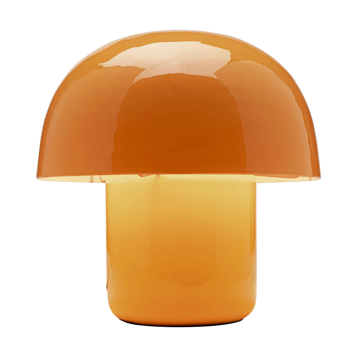 Mushroom Duo Table Lamp in Orange Steel, Compact Size