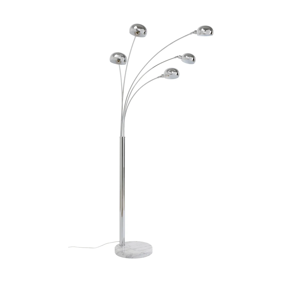 Five Fingers Lounge Floor Lamp in Chrome Grey Steel