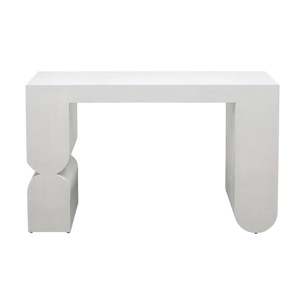 Curve Console Table in White Ash Medium Density Fibreboard (MDF)