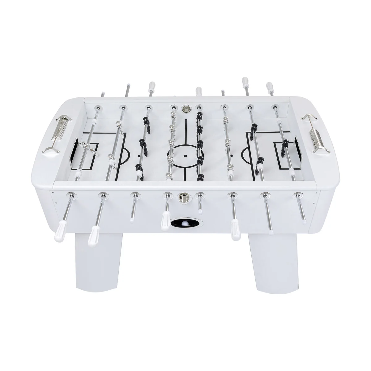 White Steel Chromed Foosball Soccer Table, 125X145X90 cm