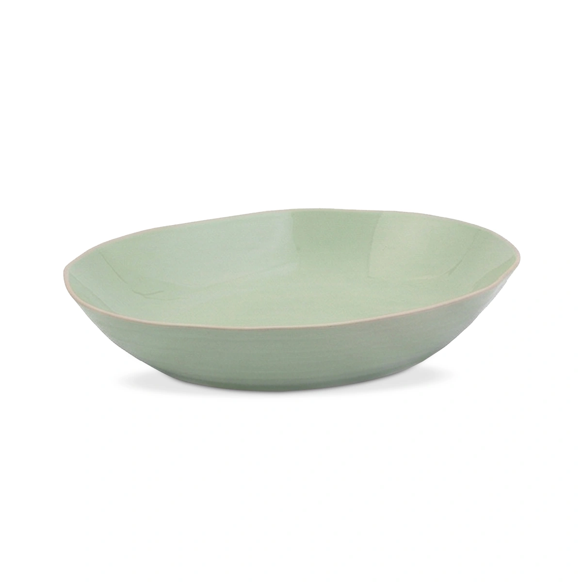 Big Love Oval Serving Bowl – Green – Stoneware – Family-style serving