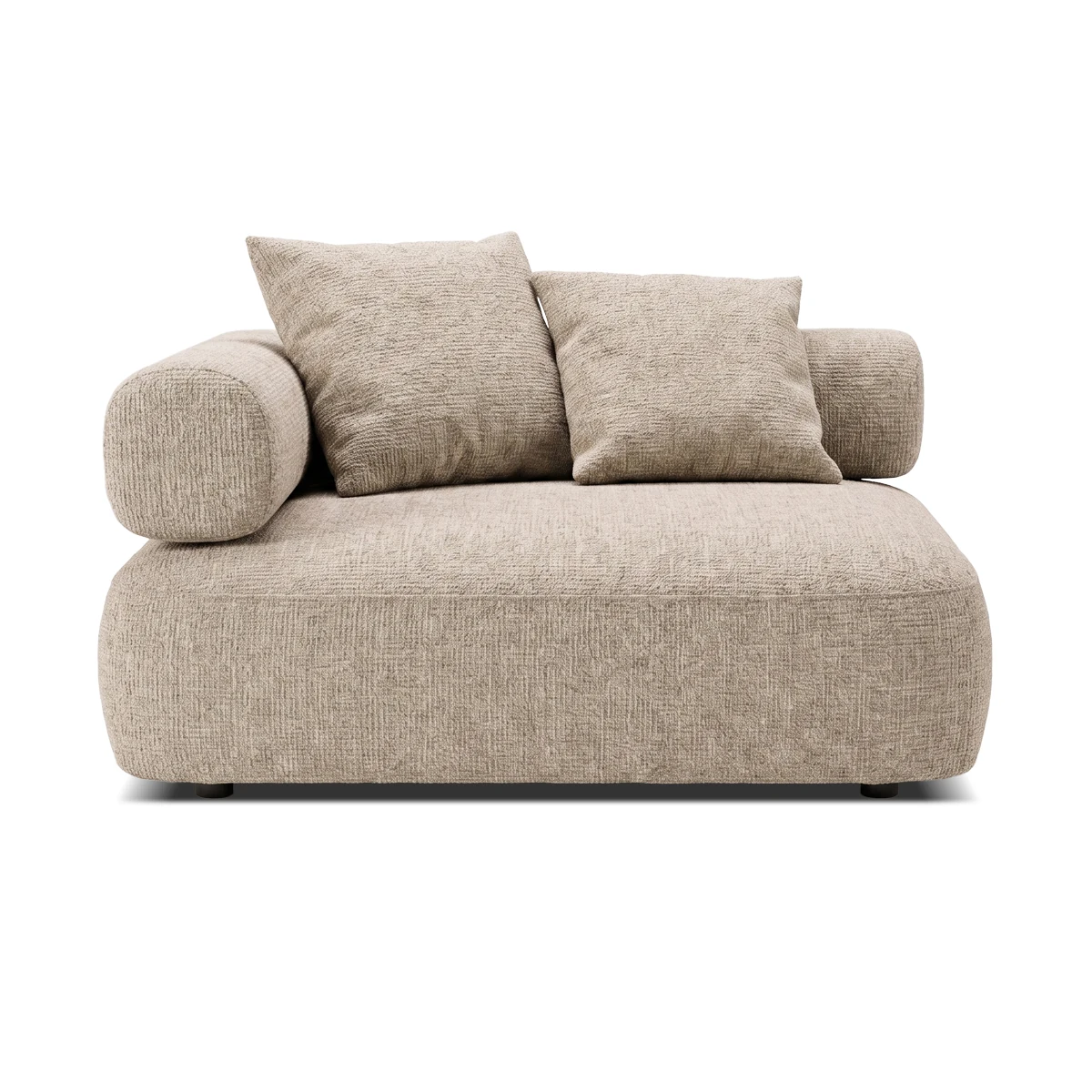 Goya Green Left-Facing Chaise Lounge with Plush Layered Cushioning