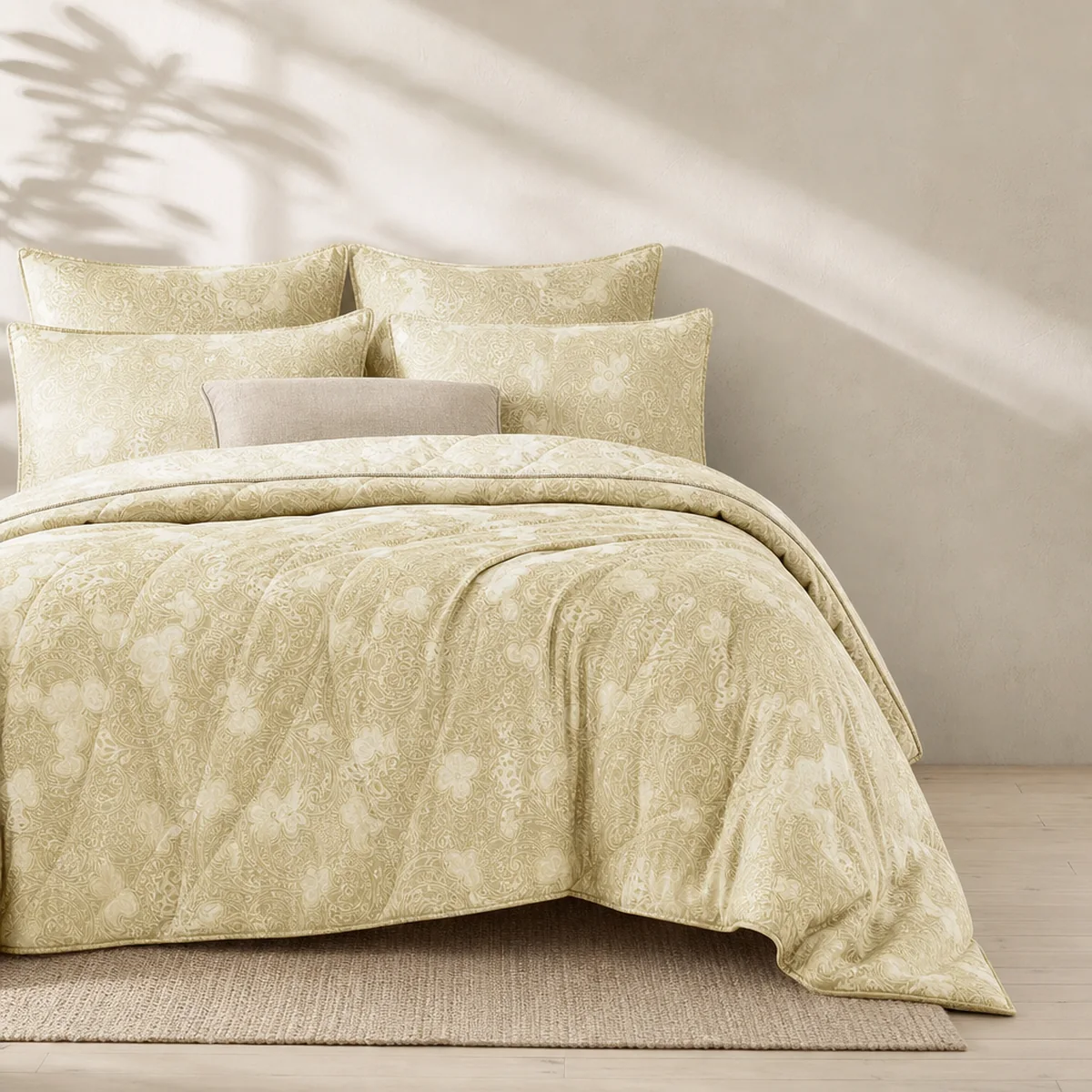 Sanderson Ashbee Duvet Cover and Oxford Pillowcase in Soft Gold