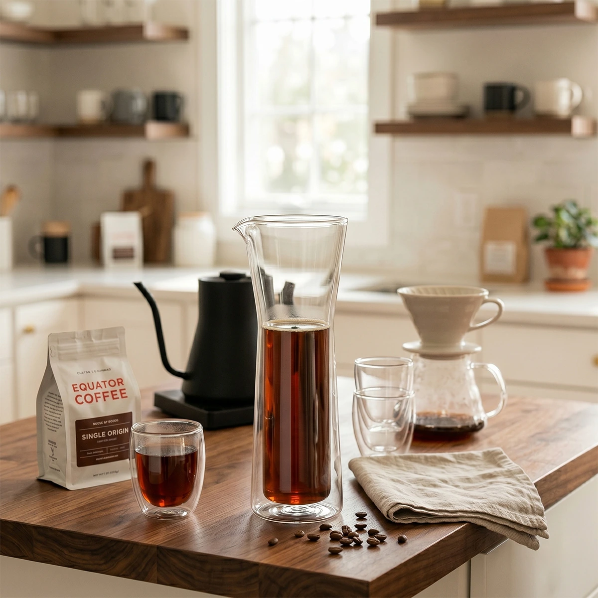 Amo Clear Borosilicate Glass Carafe 800ml