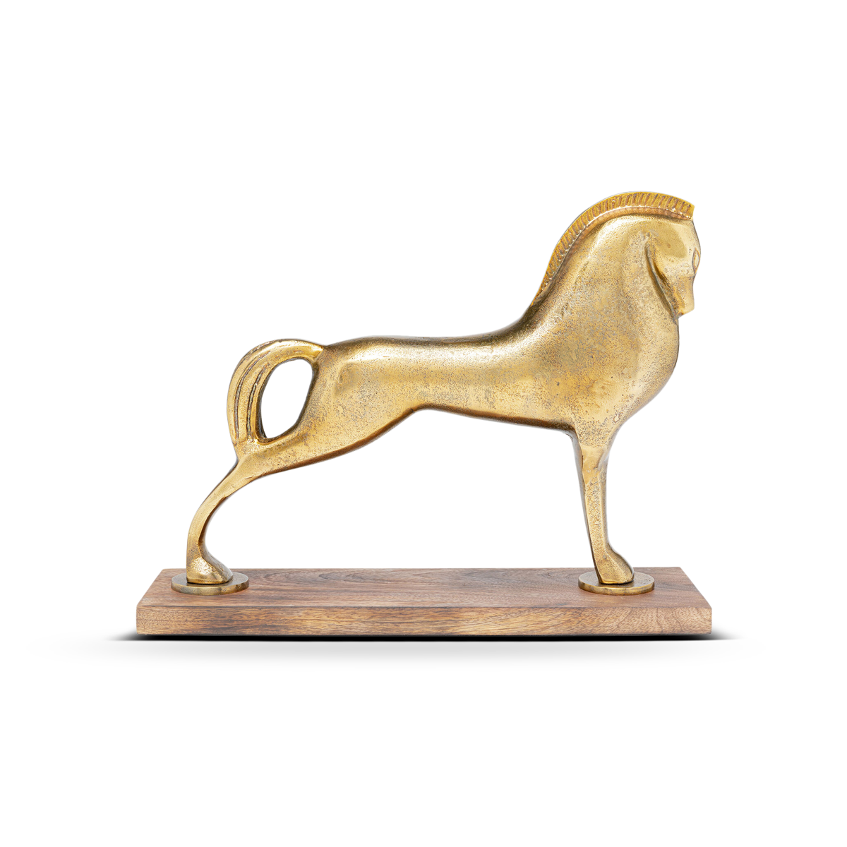 Proud Horse Brass Deco Figurine, 31 CM