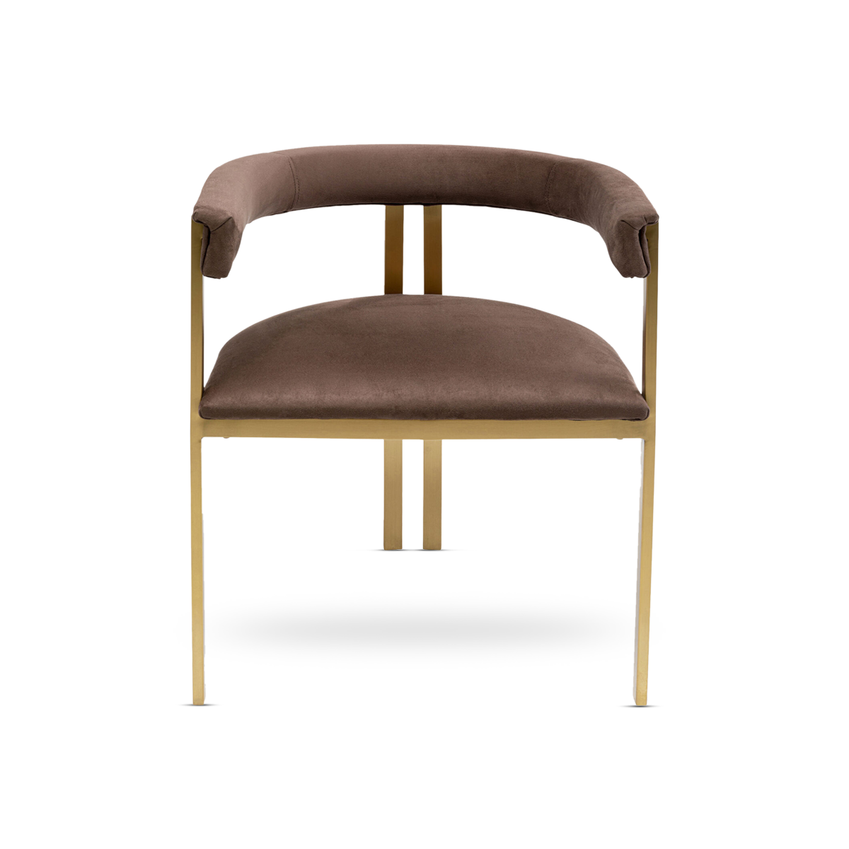 Paris Dining Chair with Armrest - Brown